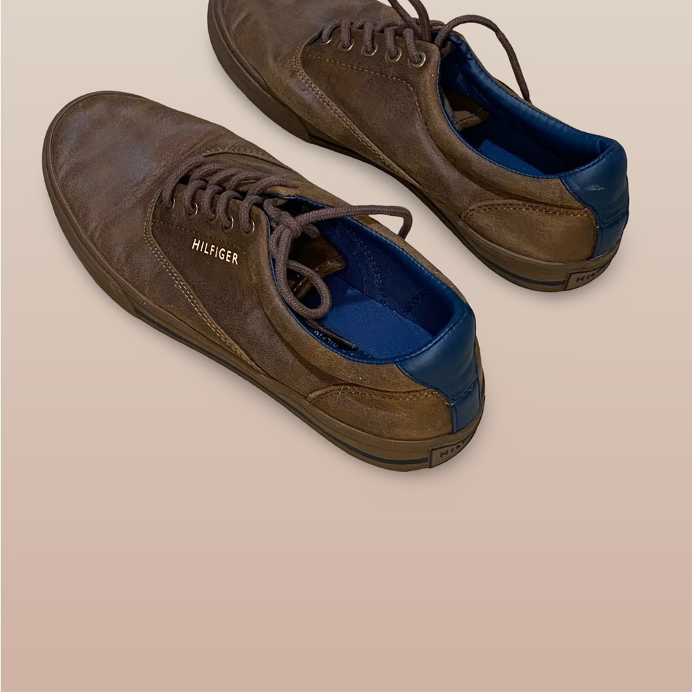 Tommy Hilfiger Phelip  Sneaker Shoe Brown Mens Size 7.5‎ Lace Up - Picture 3 of 6